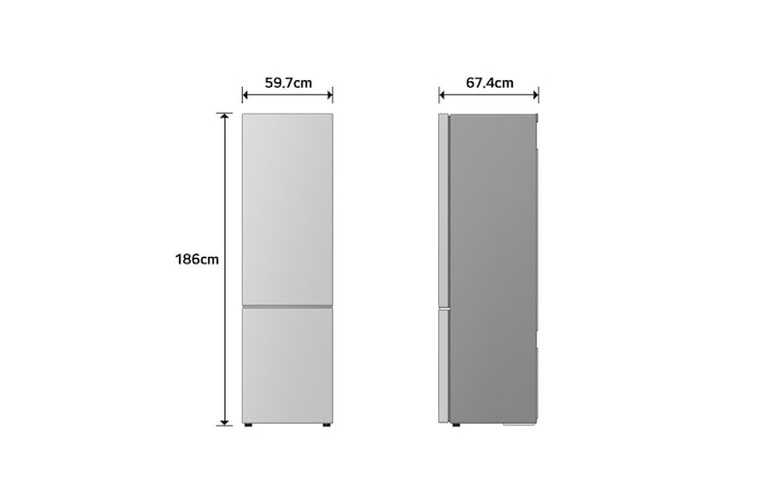 Dimensioni frigorifero combinato GBBSJ10DPY